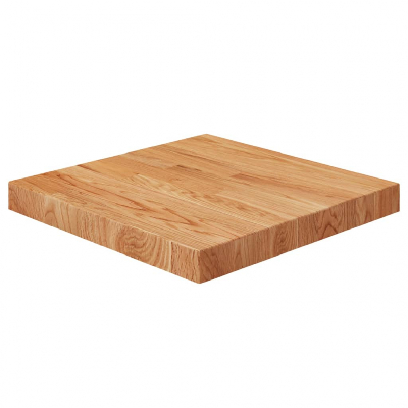 Tischplatte Quadratisch Hellbraun 40x40x4cm Behandelte Eiche