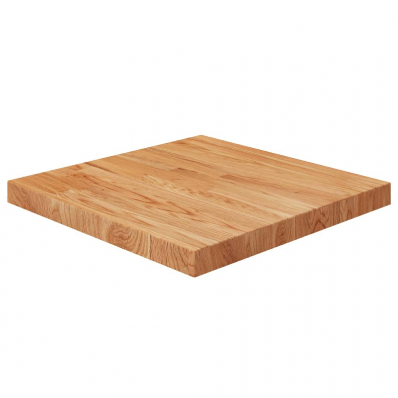 Tischplatte Quadratisch Hellbraun 50x50x4cm Behandelte Eiche