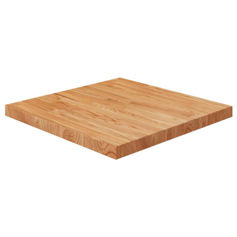 Tischplatte Quadratisch Hellbraun 60x60x4cm Behandelte Eiche