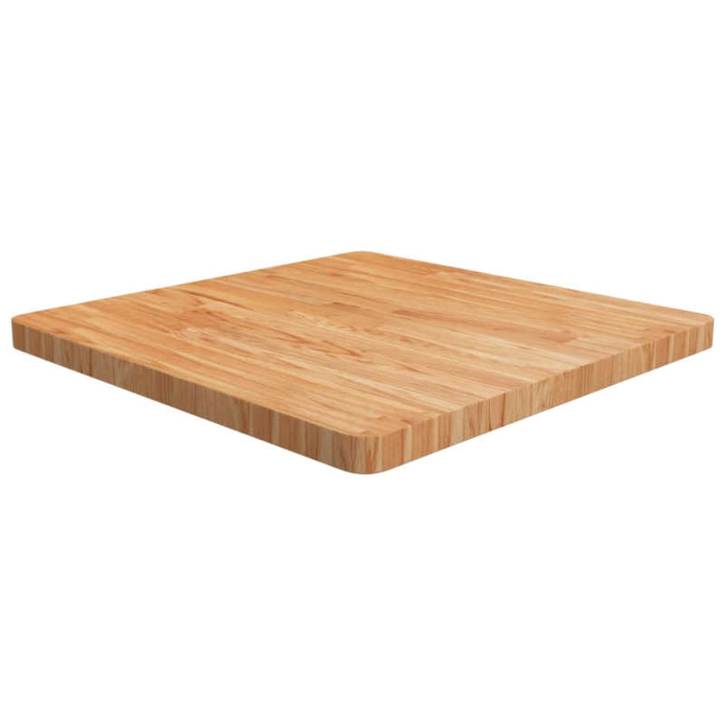 Tischplatte Quadratisch Hellbraun 70x70x4cm Behandelte Eiche