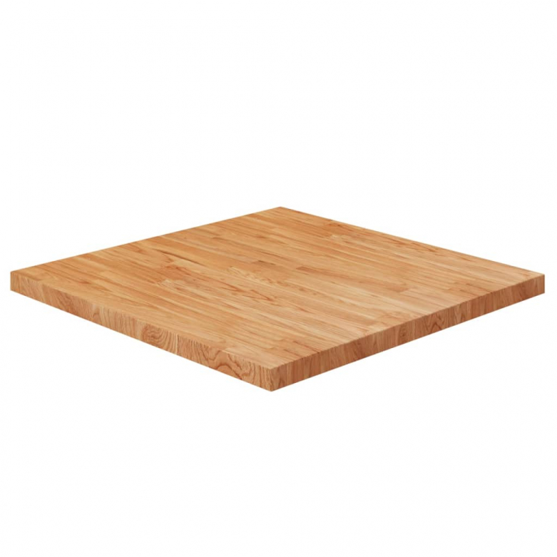Tischplatte Quadratisch Hellbraun 80x80x4cm Behandelte Eiche