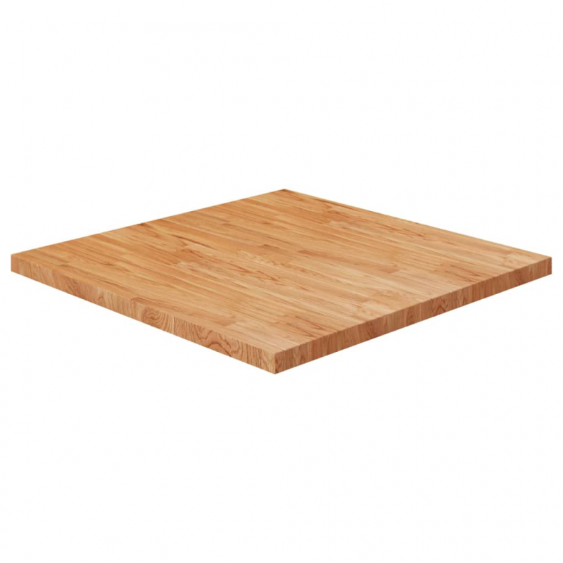 Tischplatte Quadratisch Hellbraun 90x90x4cm Behandelte Eiche