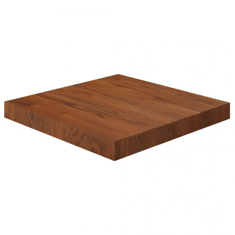 Tischplatte Quadratisch Dunkelbraun 40x40x4cm Behandelte Eiche