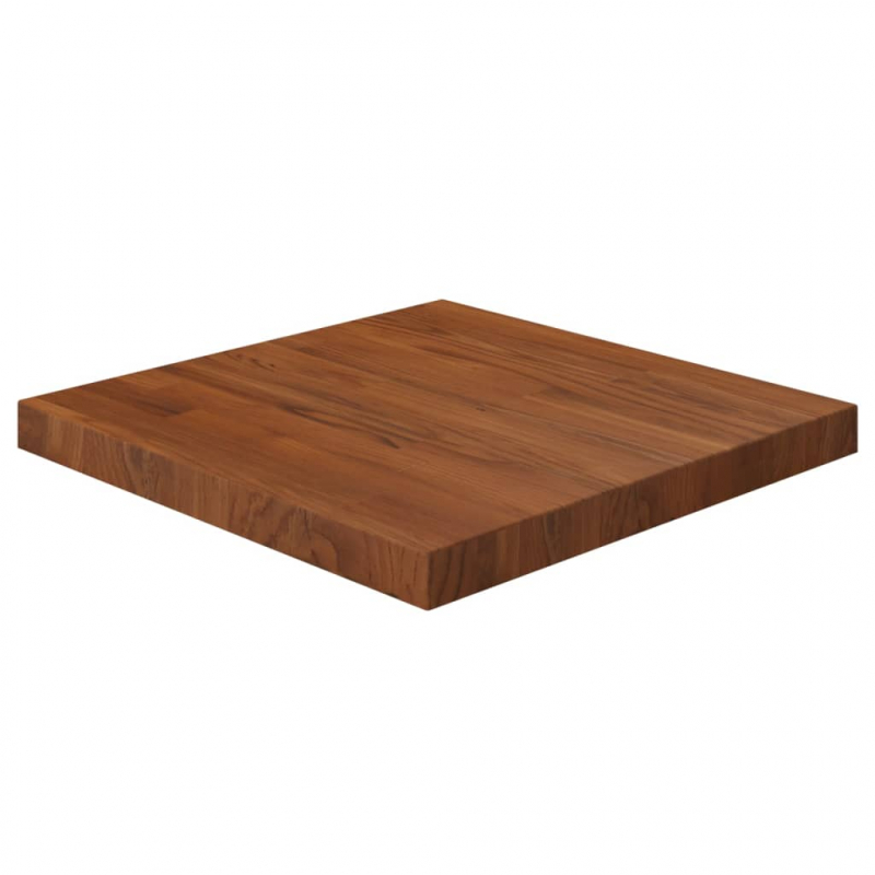 Tischplatte Quadratisch Dunkelbraun 50x50x4cm Behandelte Eiche