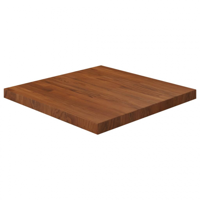Tischplatte Quadratisch Dunkelbraun 60x60x4cm Behandelte Eiche