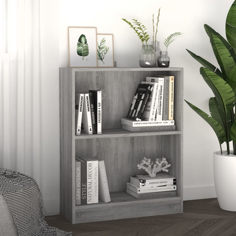 Bücherregal Grau Sonoma 60x24x76 cm Holzwerkstoff