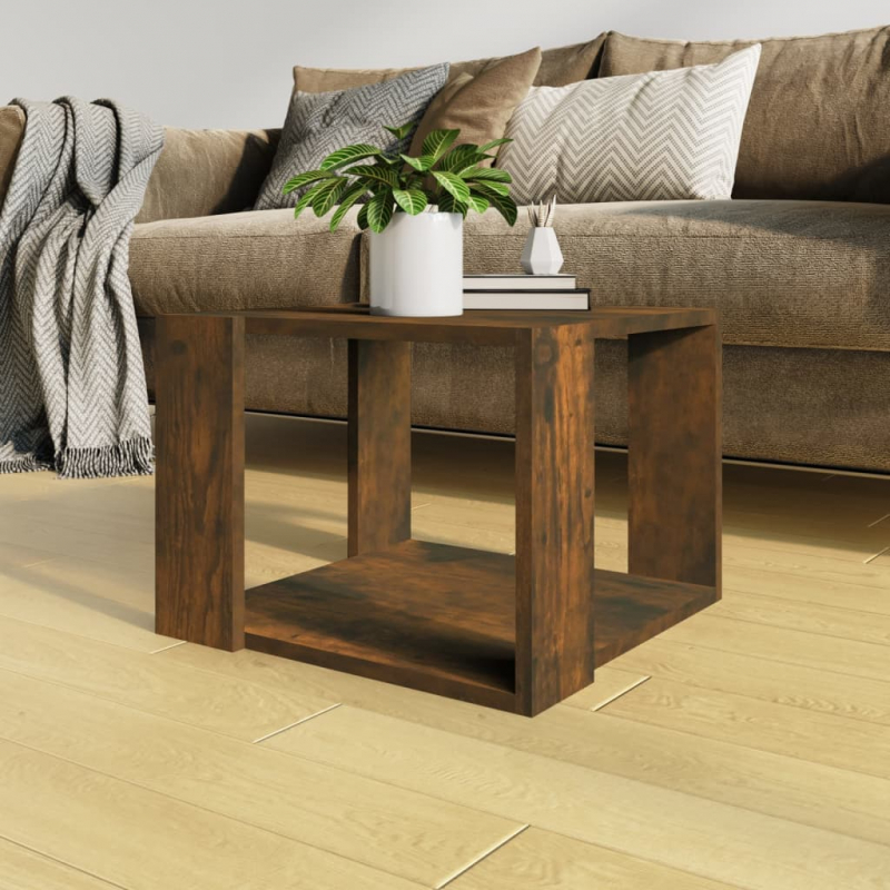 Couchtisch Räuchereiche 40x40x30 cm Holzwerkstoff