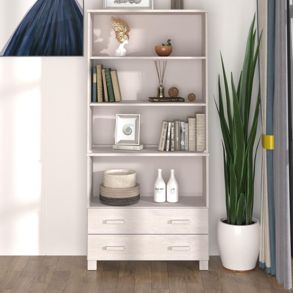 Highboard HAMAR Massivholz Kiefer Weiß
