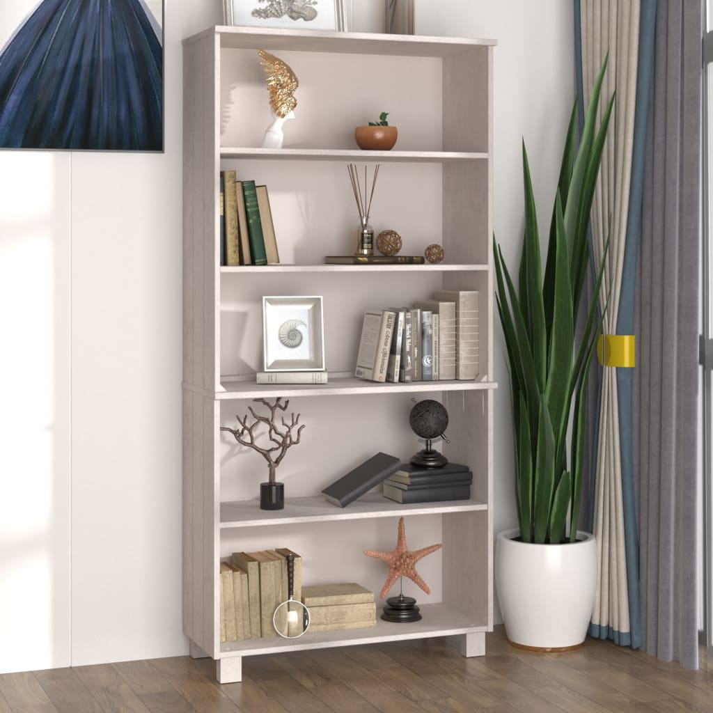 Highboard HAMAR Massivholz Kiefer Weiß