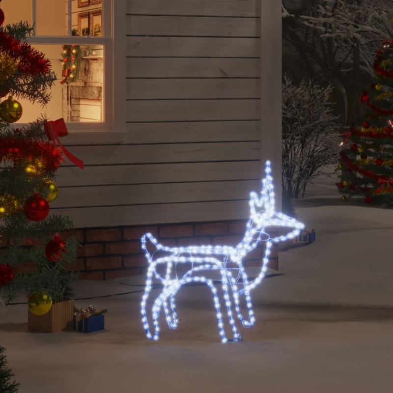 Weihnachtsbeleuchtung Rentier 120 LEDs Kaltweiß
