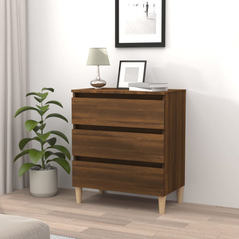 Sideboard Braun Eichen-Optik 60x35x69 cm Holzwerkstoff