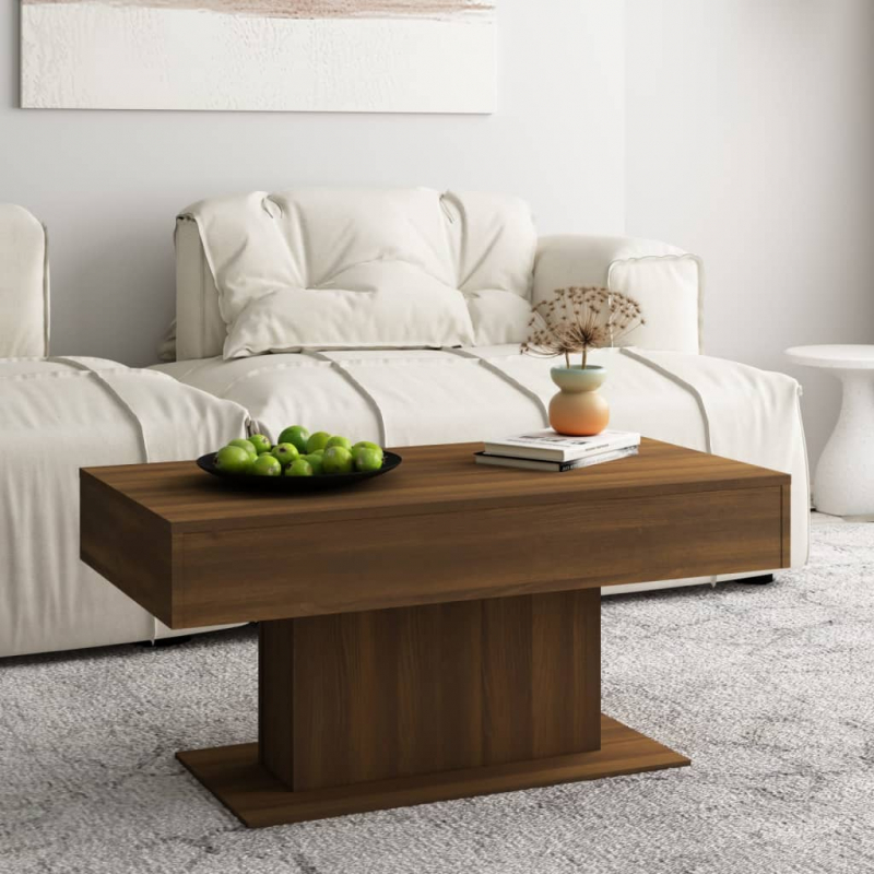 Couchtisch Braun Eichen-Optik 96x50x45 cm Holzwerkstoff