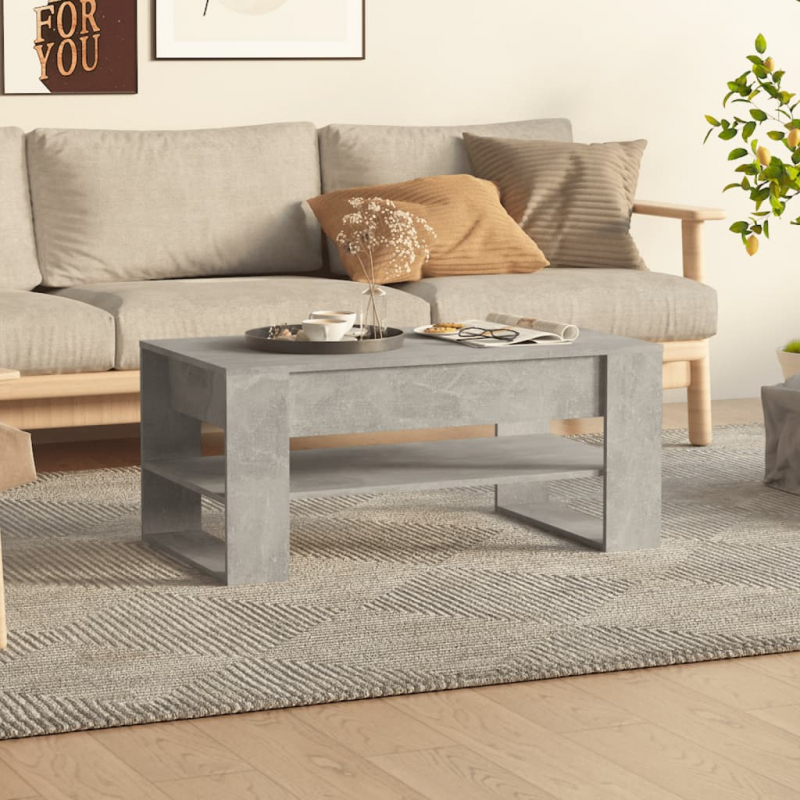 Couchtisch Betongrau 102x55x45 cm Holzwerkstoff