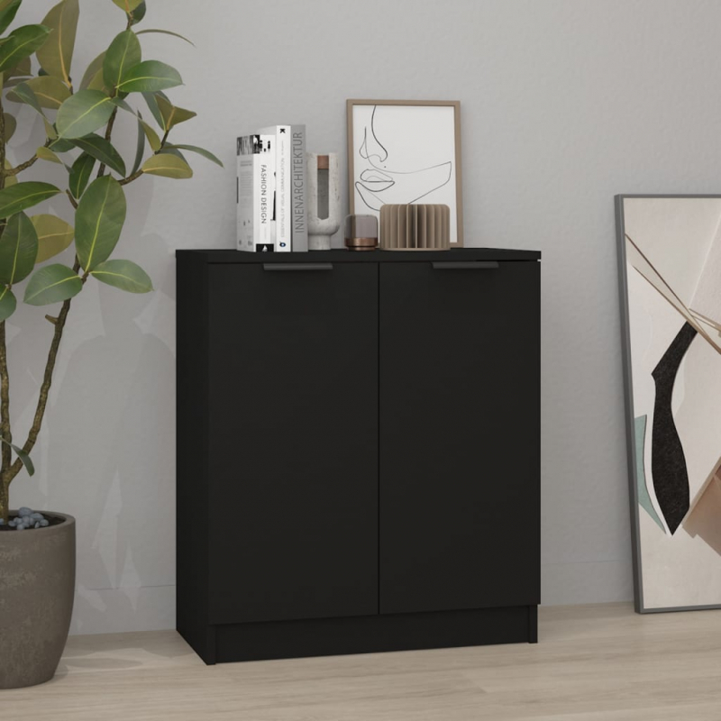 Sideboard Schwarz 60x30x70 cm Holzwerkstoff