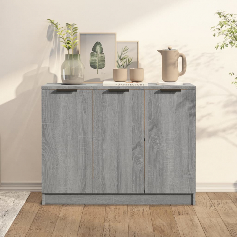Sideboard Grau Sonoma 90,5x30x70 cm Holzwerkstoff