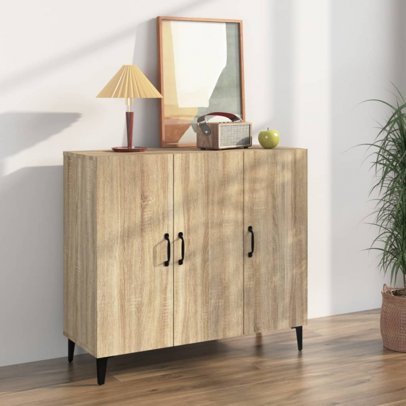 Sideboard Sonoma-Eiche 90x34x80 cm Holzwerkstoff