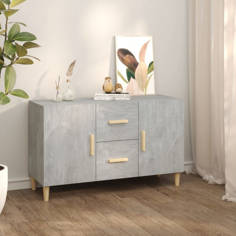 Sideboard Betongrau 100x36x60 cm Holzwerkstoff