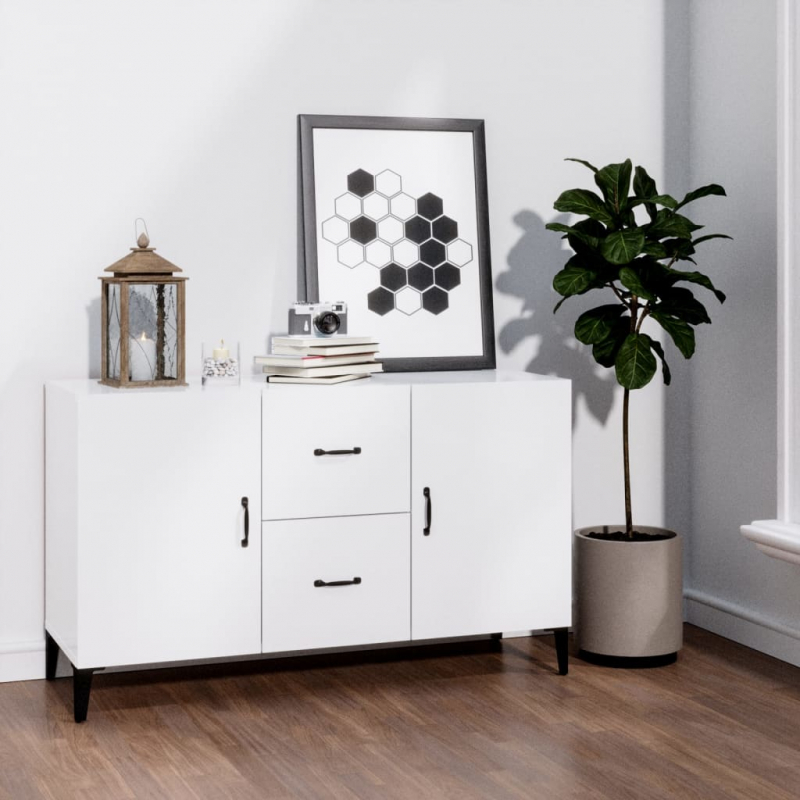 Sideboard Hochglanz-Weiß 100x36x60 cm Holzwerkstoff