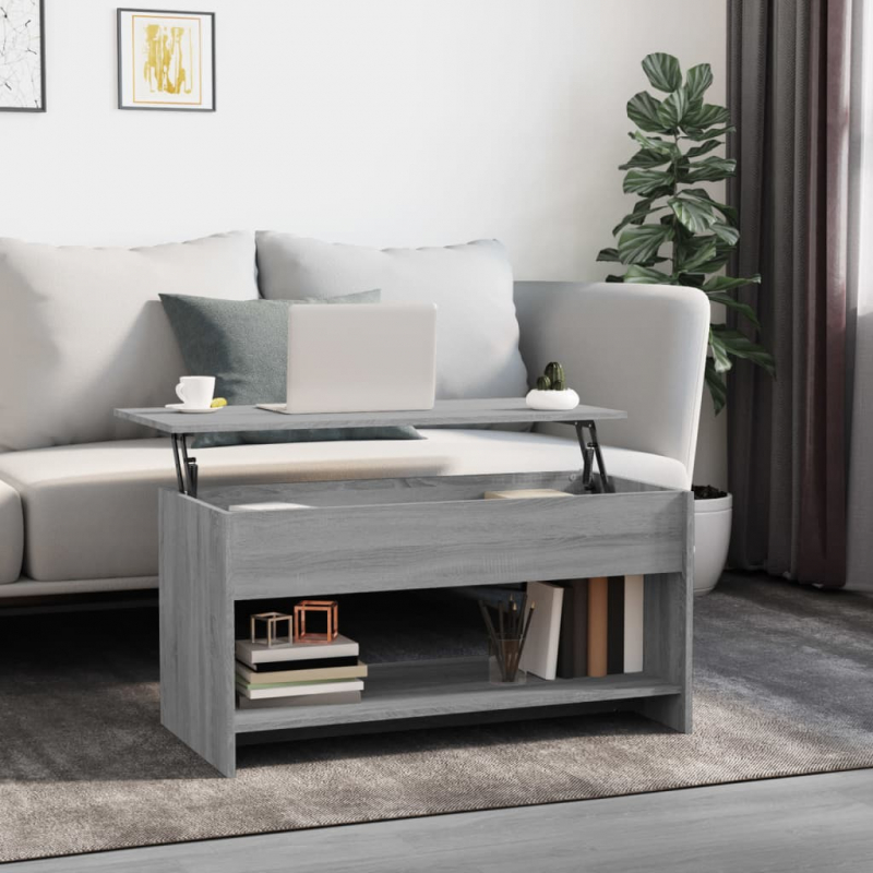 Couchtisch Grau Sonoma 102x50x52,5 cm Holzwerkstoff