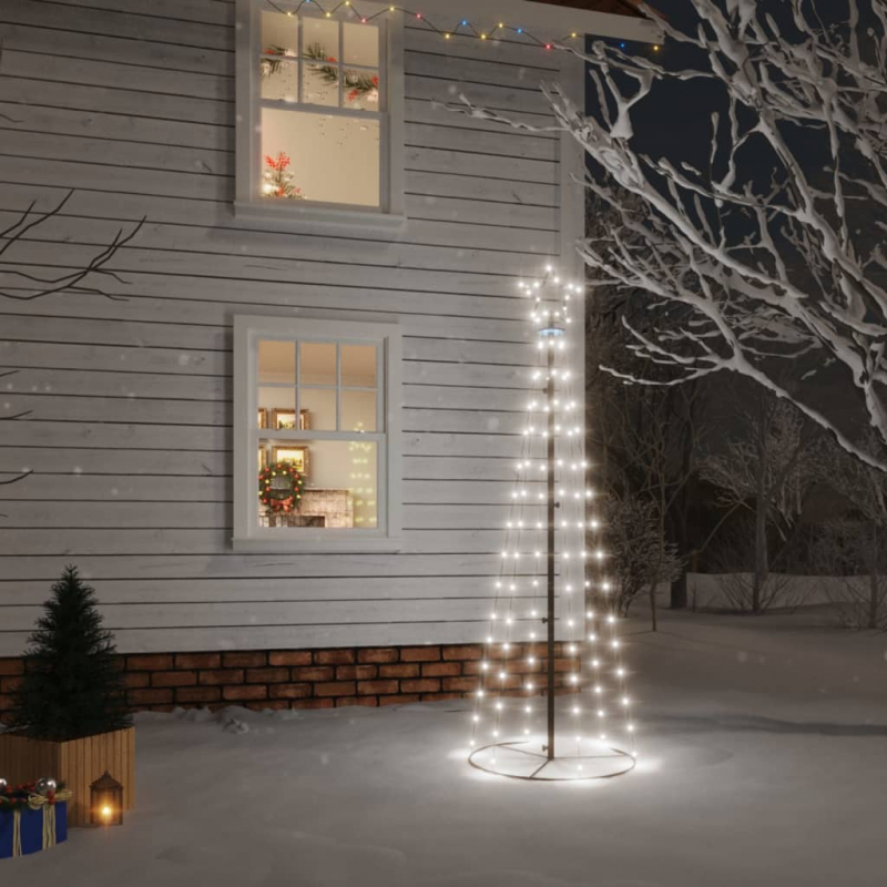 LED-Weihnachtsbaum Kegelform Kaltweiß 108 LEDs 70x180 cm