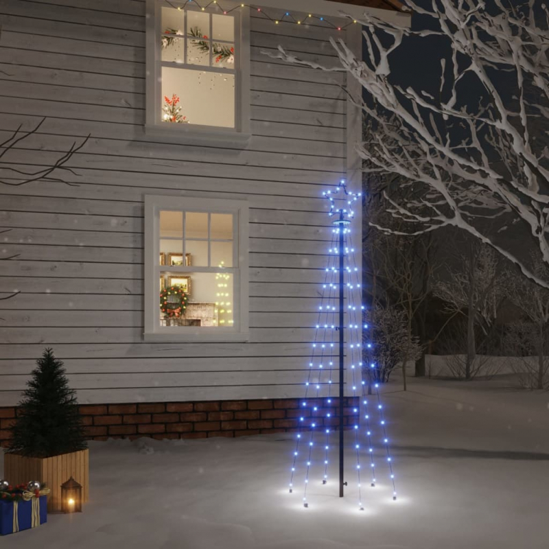 LED-Weihnachtsbaum mit Erdnägeln Blau 108 LEDs 180 cm