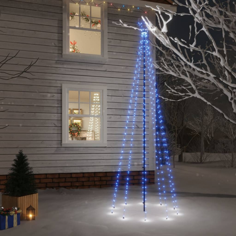 LED-Weihnachtsbaum mit Erdnägeln Blau 310 LEDs 300 cm