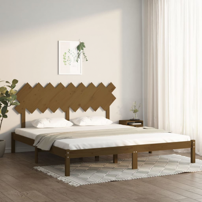 Massivholzbett Honigbraun 180x200 cm 6FT Super King