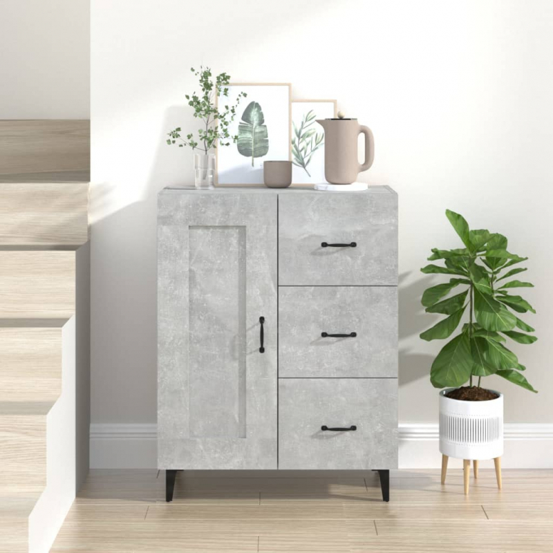 Sideboard Betongrau 69,5x34x90 cm Holzwerkstoff
