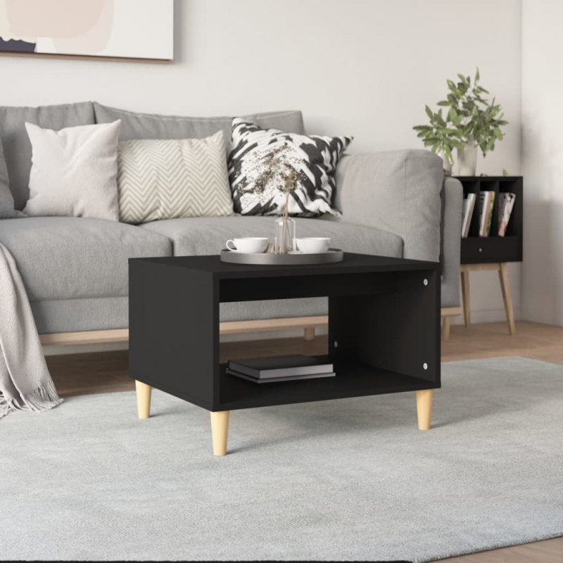Couchtisch Schwarz 60x50x40 cm Holzwerkstoff