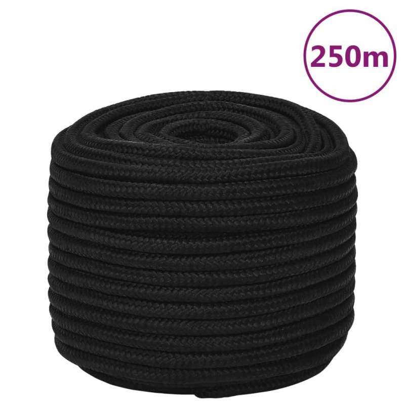 Arbeitsseil Schwarz 12 mm 250 m Polyester