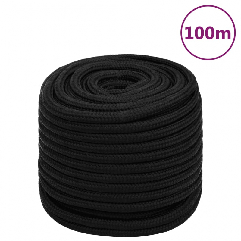 Arbeitsseil Schwarz 16 mm 100 m Polyester