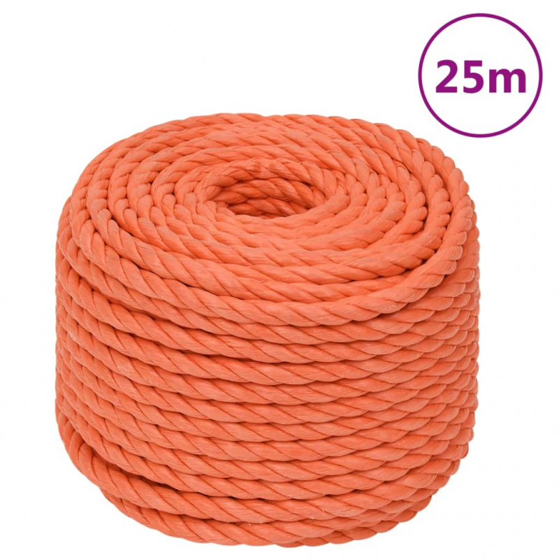 Arbeitsseil Orange 10 mm 25 m Polypropylen