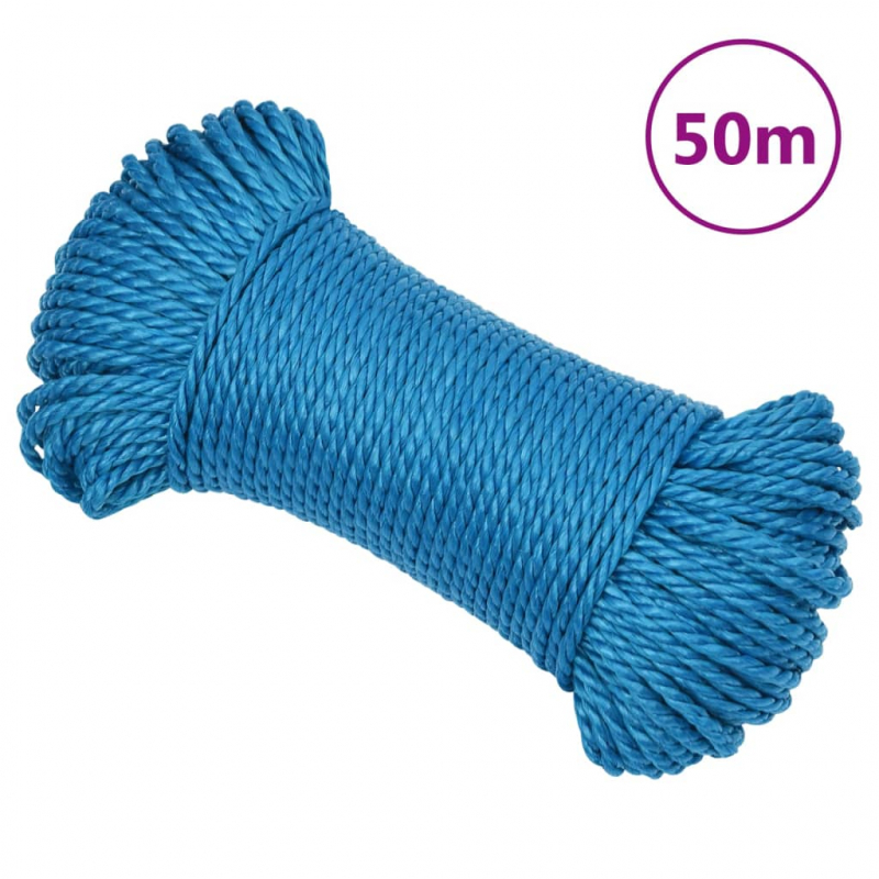 Arbeitsseil Blau 6 mm 50 m Polypropylen