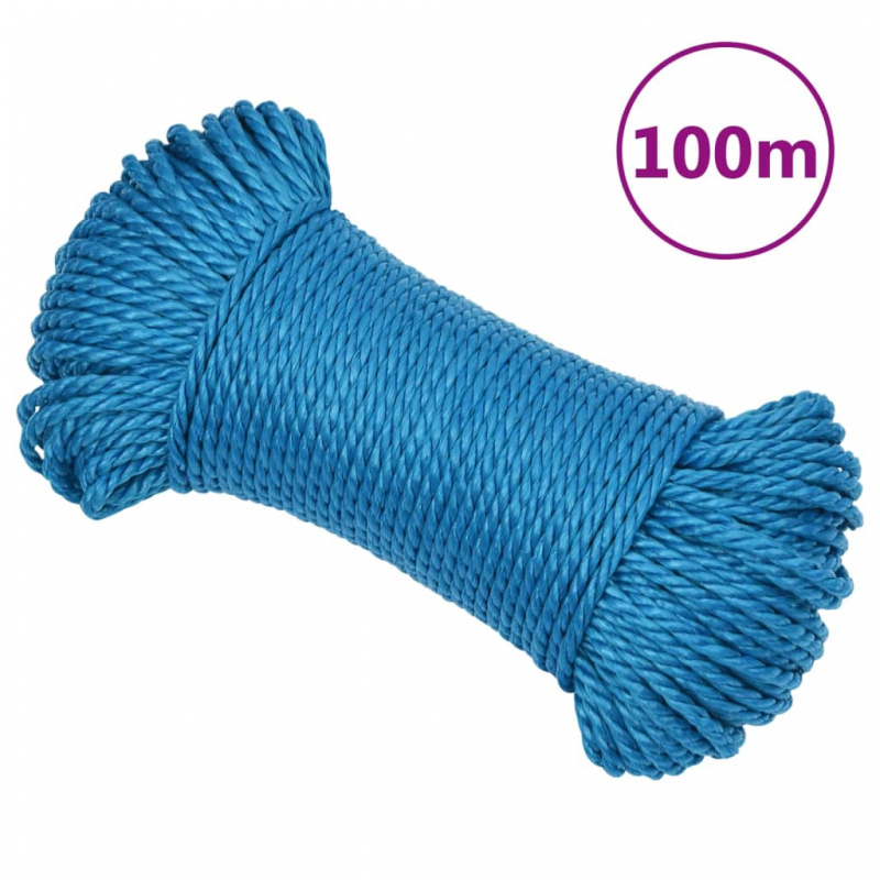 Arbeitsseil Blau 6 mm 100 m Polypropylen