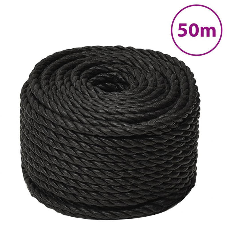 Arbeitsseil Schwarz 20 mm 50 m Polypropylen