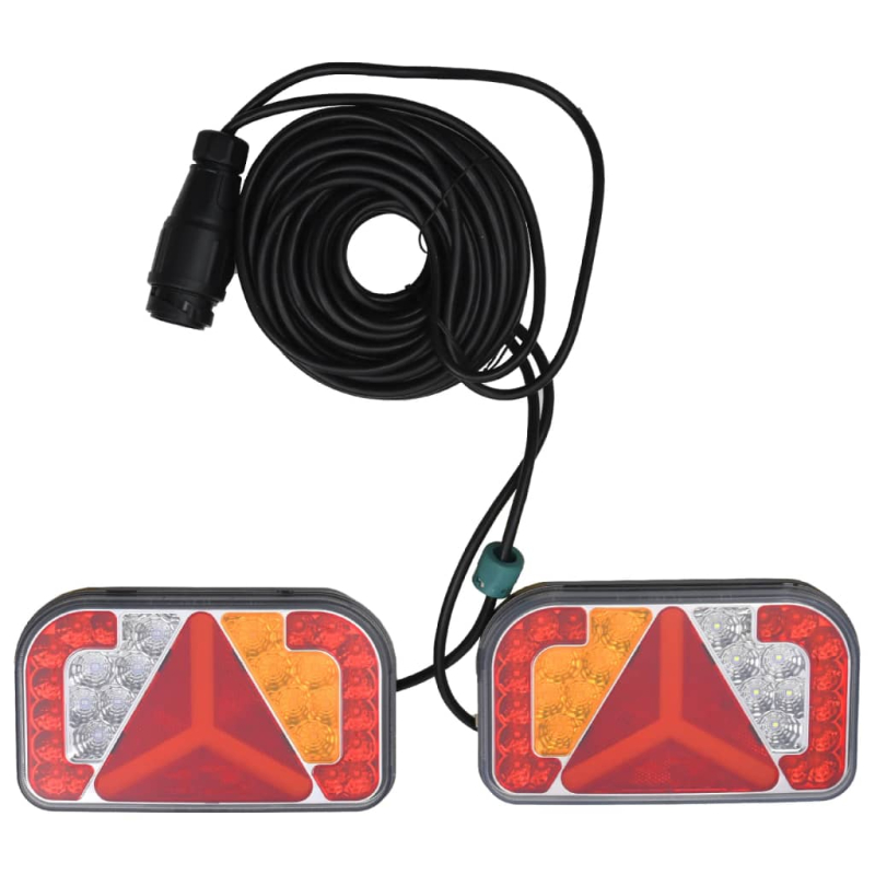 Anhängerleuchten 2 Stk. Rot 24x5x14,5 cm 12V LED-Leuchtmittel
