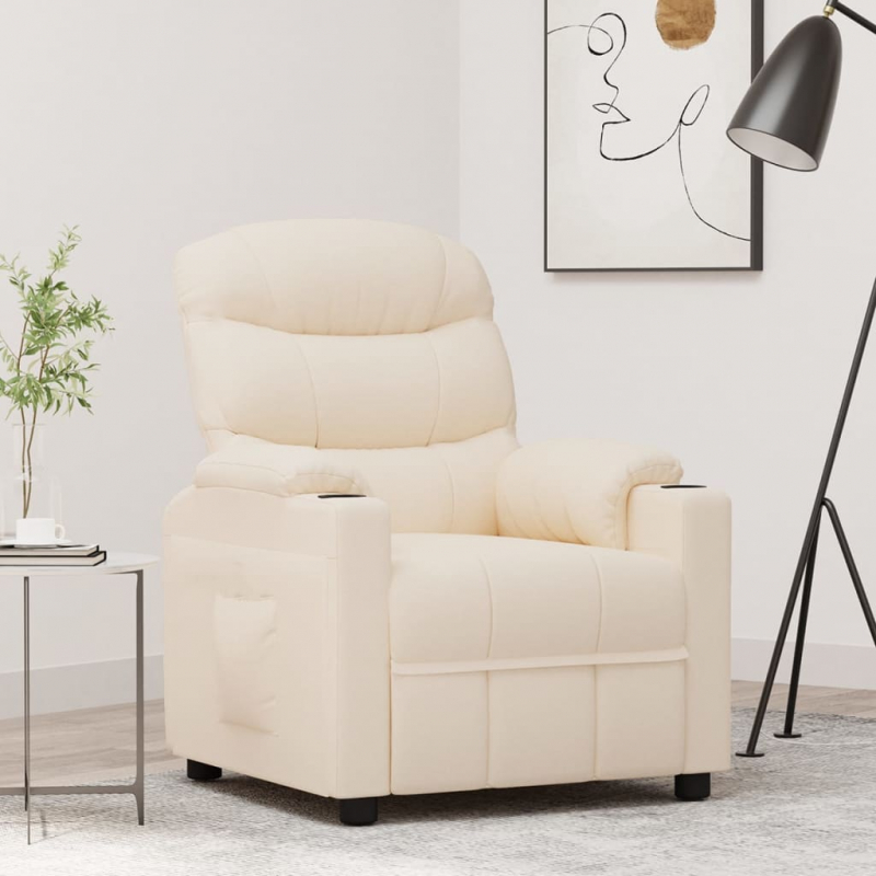 Relaxsessel Creme Stoff