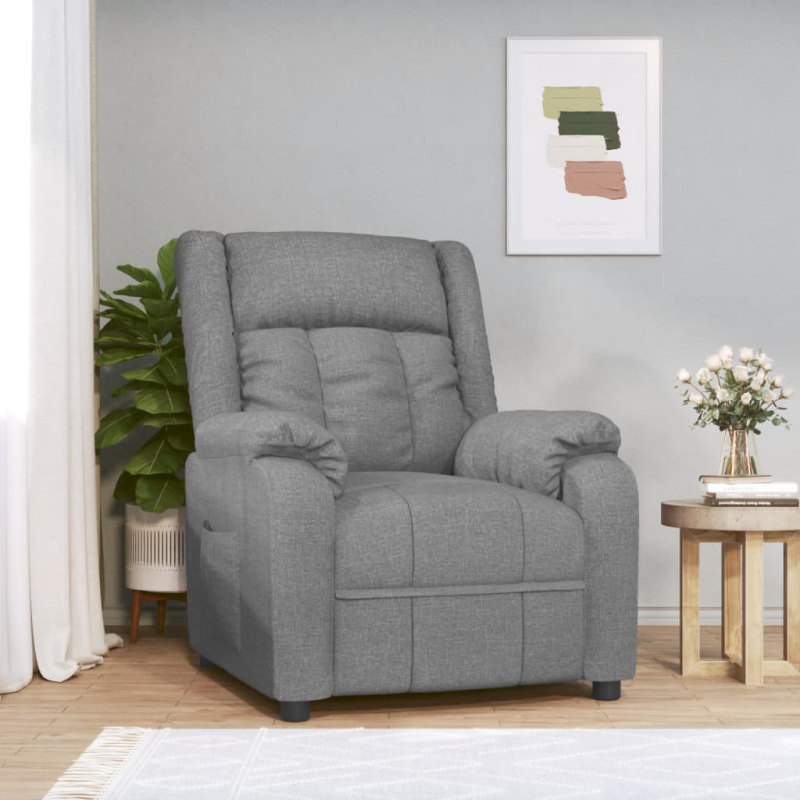 Relaxsessel Hellgrau Stoff