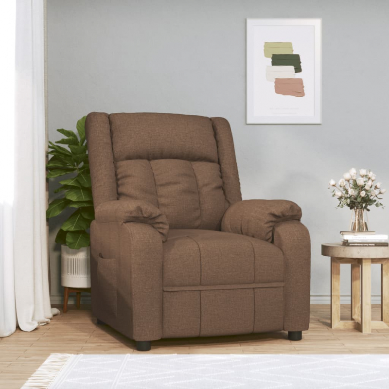 Relaxsessel Braun Stoff