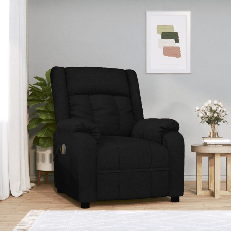 Massagesessel Schwarz Stoff