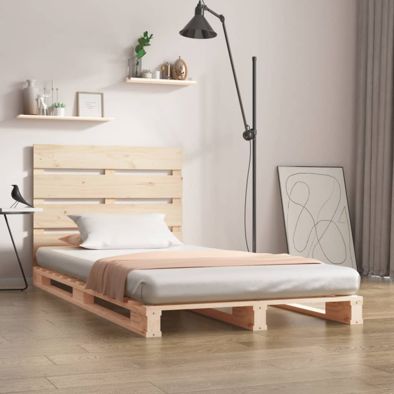 Massivholzbett ohne Matratze 75x190 cm Kiefernholz