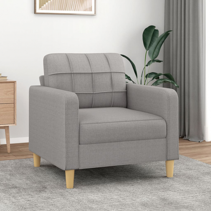 1-Sitzer-Sofa Hellgrau 60 cm Stoff