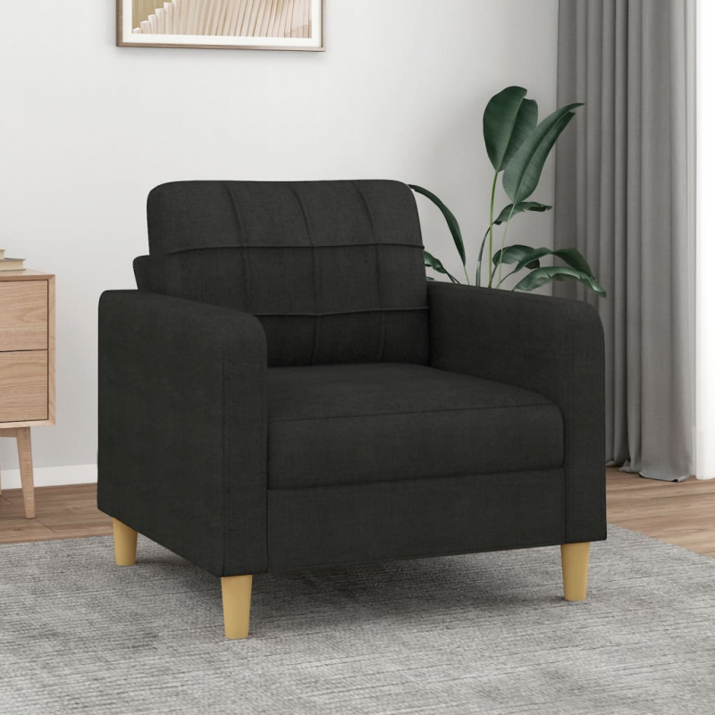 1-Sitzer-Sofa Schwarz 60 cm Stoff