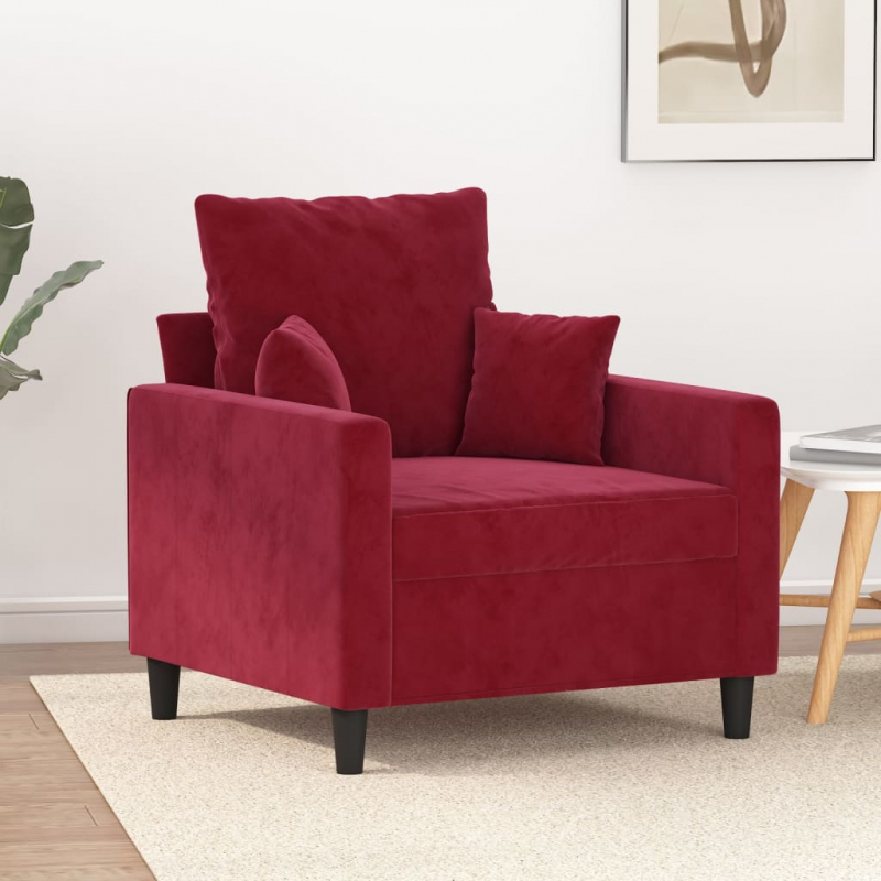 1-Sitzer-Sofa Weinrot 60 cm Samt