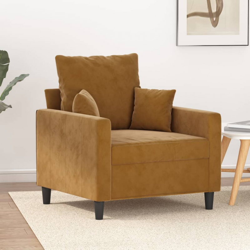 1-Sitzer-Sofa Braun 60 cm Samt