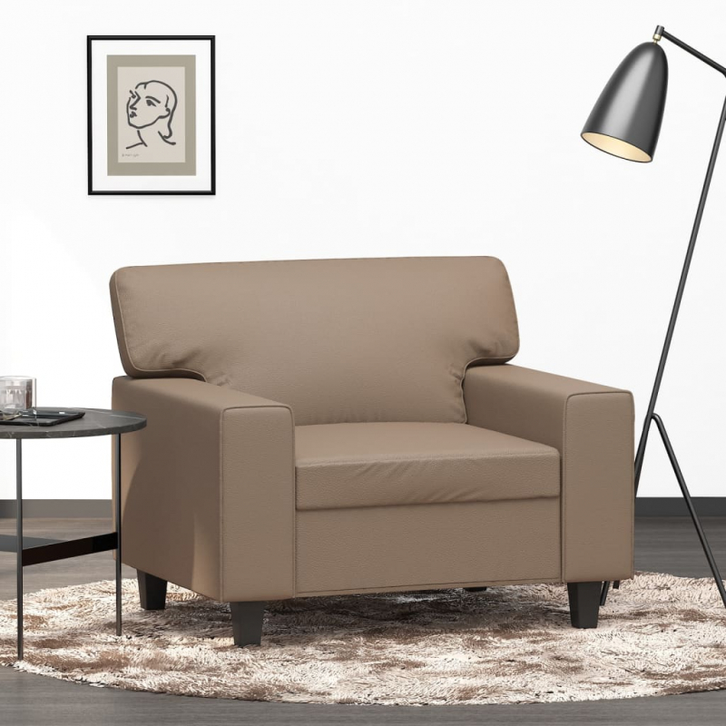 1-Sitzer-Sofa Cappuccino-Braun 60 cm Kunstleder