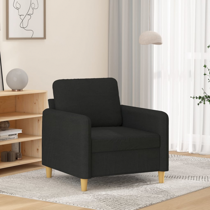 1-Sitzer-Sofa Schwarz 60 cm Stoff
