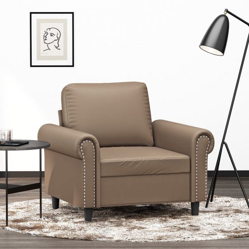 1-Sitzer-Sofa Cappuccino-Braun 60 cm Kunstleder