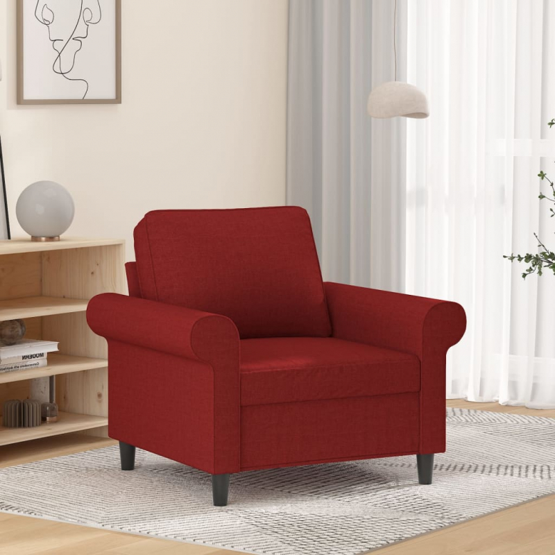 1-Sitzer-Sofa Weinrot 60 cm Stoff