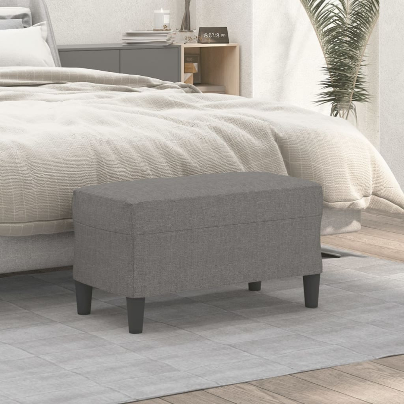 Sitzbank Dunkelgrau 70x35x41 cm Stoff